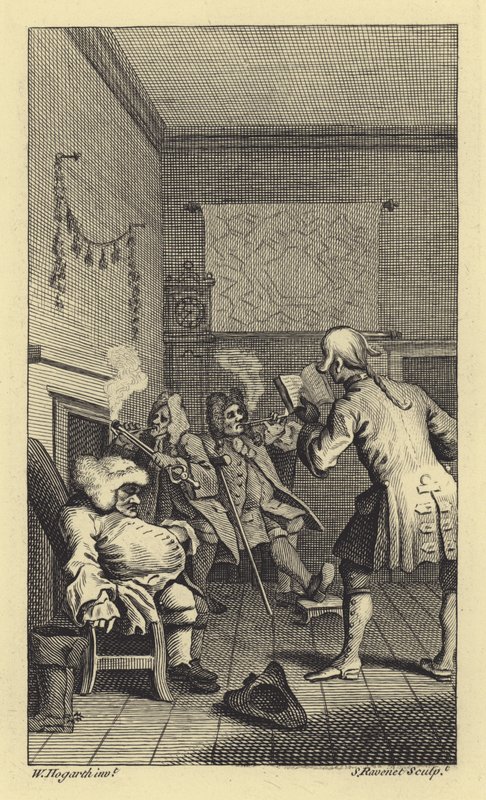 Scene fra Tristram Shandy av Laurence Sterne av Simon Francois after Ravenet