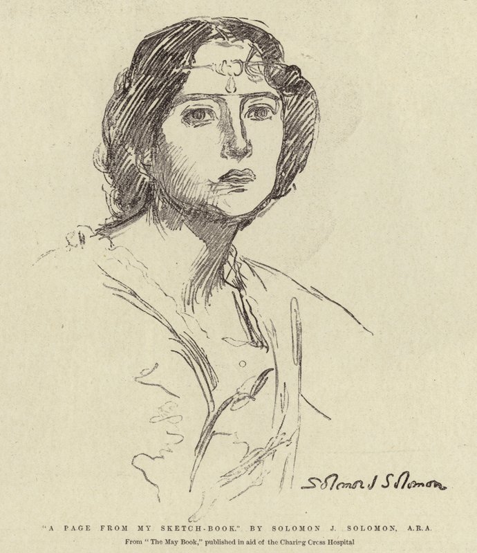 En side fra My Sketch-Book av Solomon Joseph Solomon