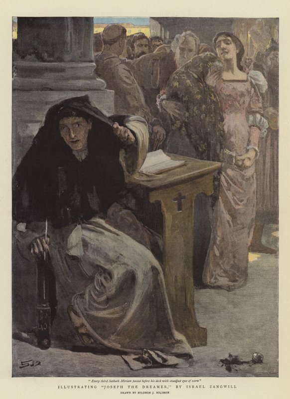 Illustrerer Joseph the Dreamer, av Israel Zangwill (chromolitho) av Solomon Joseph Solomon