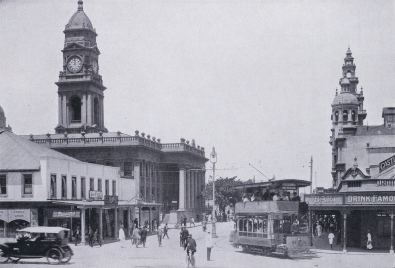 Gardiner Street, Durban (s/hvitt bilde) av South African Photographer