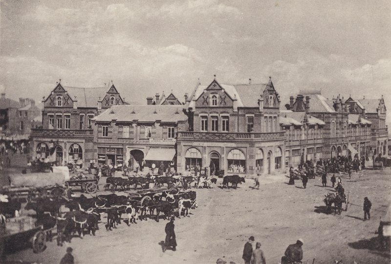 Market Buildings (s/hvitt bilde) av South African Photographer