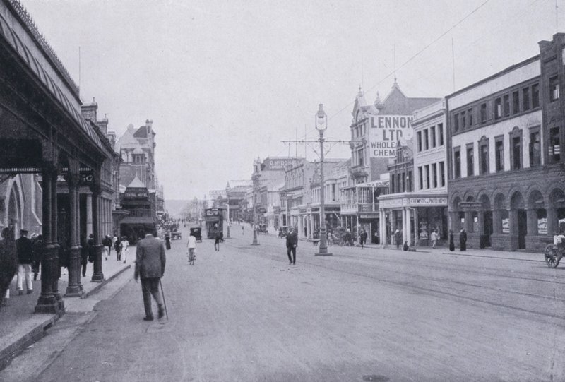 West Street, Durban (s/hvitt bilde) av South African Photographer