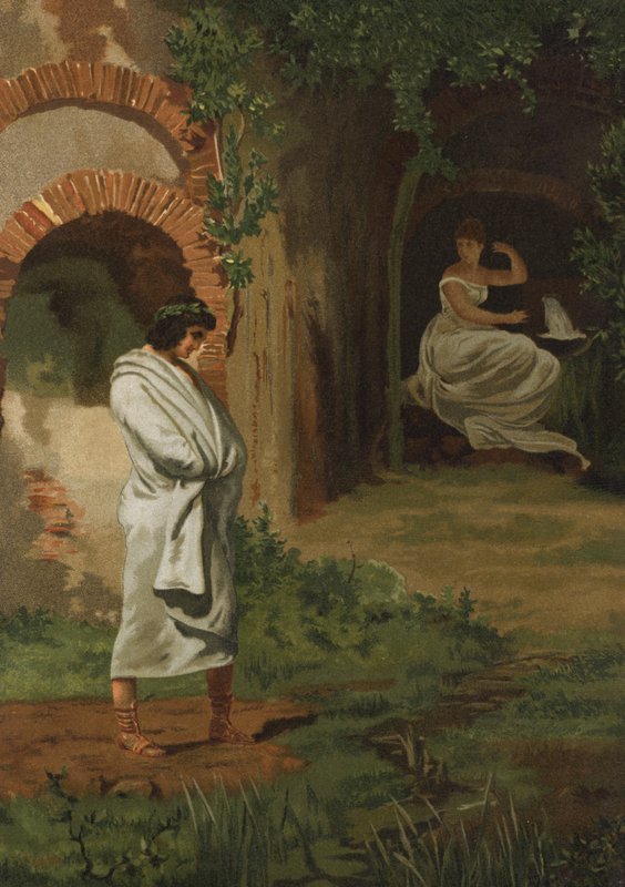 Numa Pompilius konsulterer nymfen Egeria av Spanish School