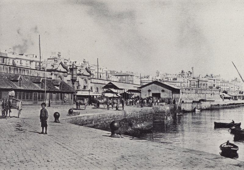 Cadiz: The Pier (s/hvitt bilde) av Spanish Photographer