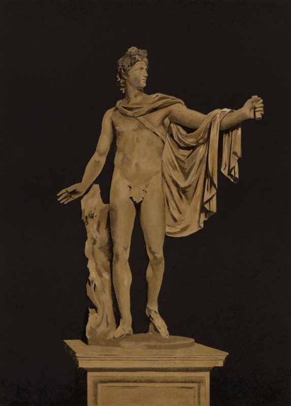 Apollo Belvedere (chromolitho) av Spanish School