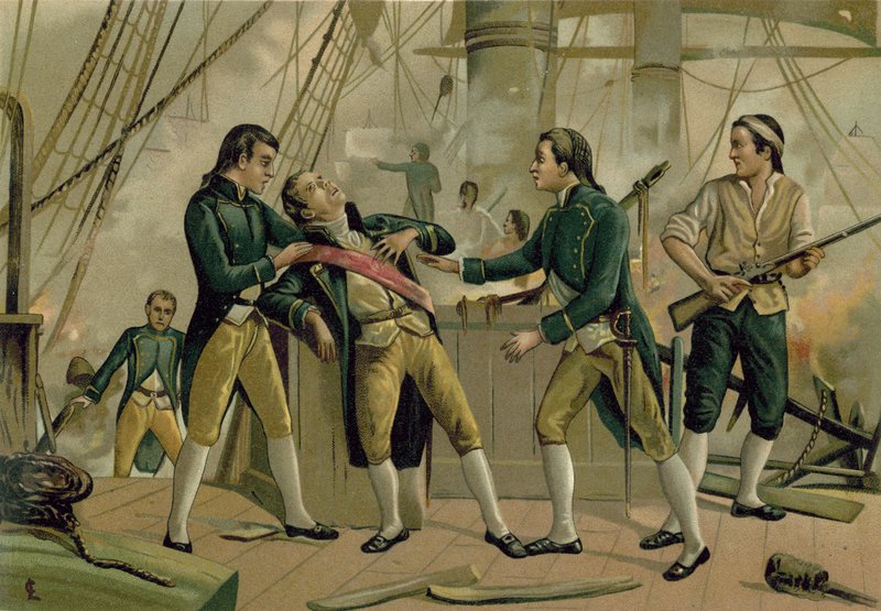 Admiral Gravinas død, 1805 av Spanish School