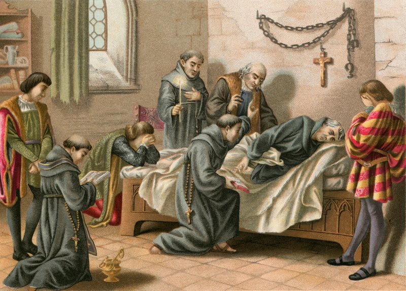 Columbus død av Spanish School