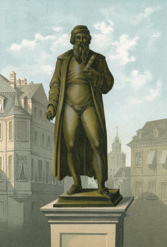 Statue av Gutenberg i Mainz av Spanish School