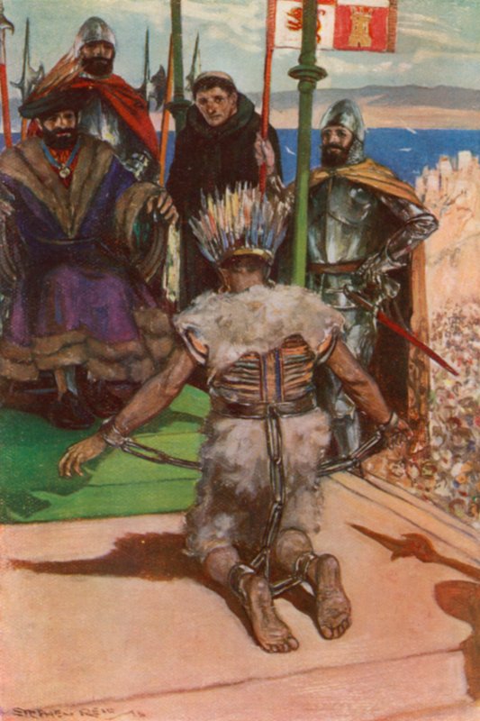 Montezuma før Cortes av Stephen Reid