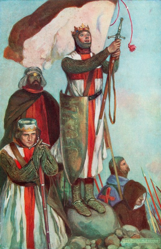 Korsfarere som ser Jerusalem (farge litho) av Stephen Reid