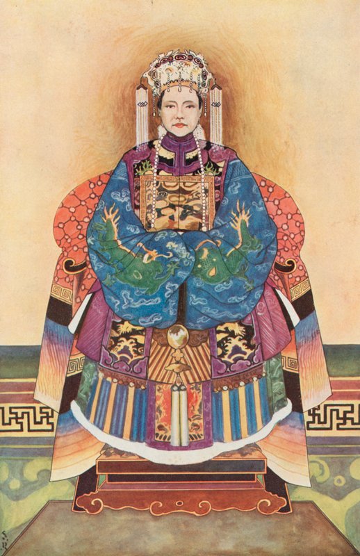 Dowager Empress of China (farge litho) av Stephen Reid