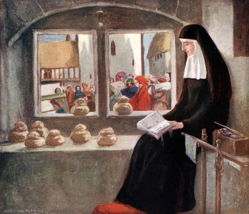 Mor Julian (farge litho) av Stephen Reid