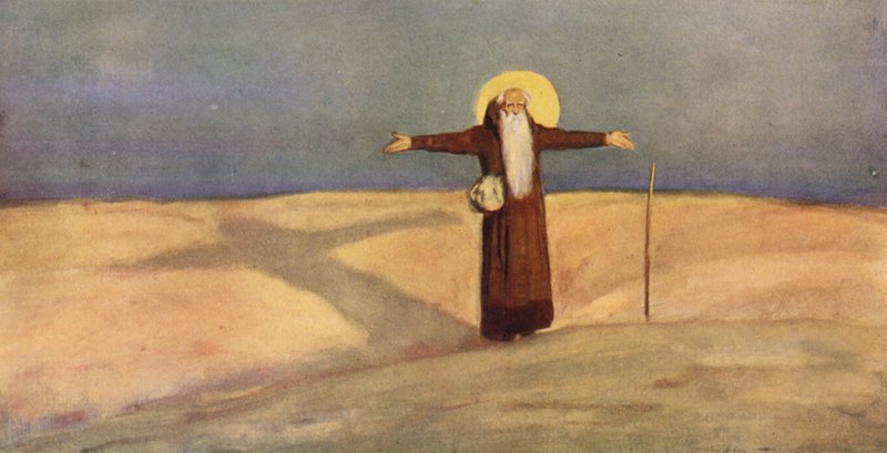 Saint Anthony in the Desert (farge litho) av Stephen Reid
