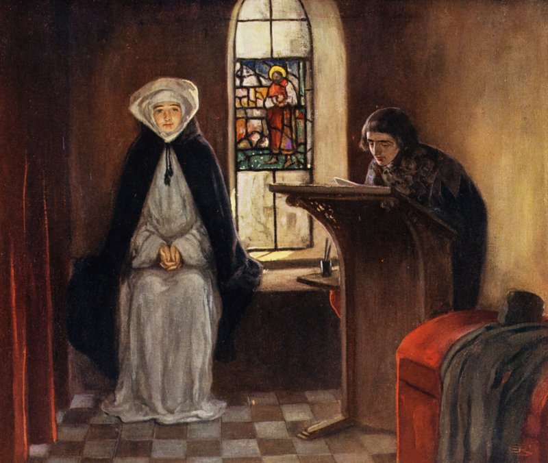 Saint Catherine of Siena (farge litho) av Stephen Reid