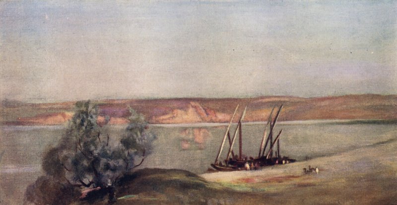 Genesaretsjøen (farge litho) av Stephen Reid