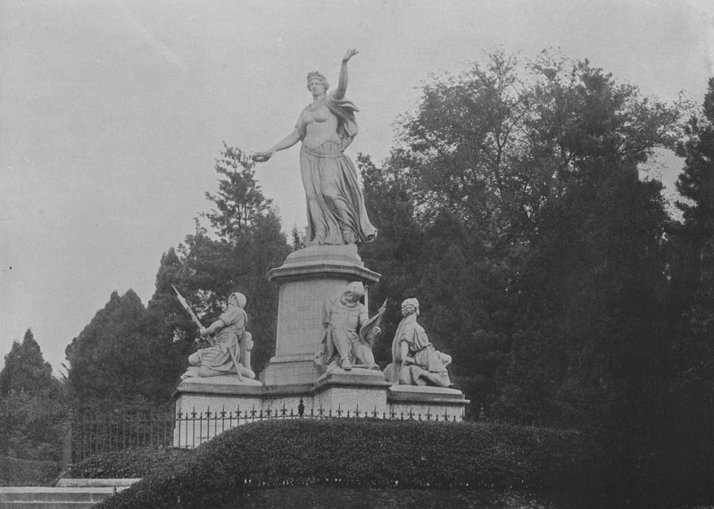 Basel, St. James-monumentet (s/hvitt-bilde) av Swiss Photographer