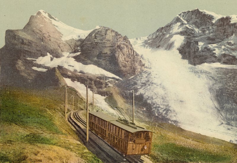 Berner Oberland: Jungfraubahn (farget bilde) av Swiss Photographer