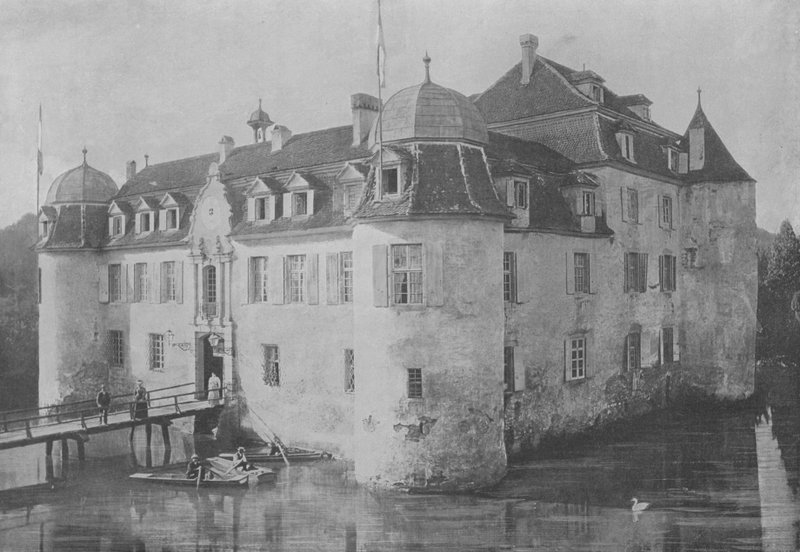 Bottmingen slott, nær Basel (s/hvitt bilde) av Swiss Photographer