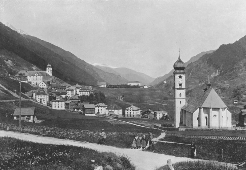 Disentis, Vue generale (s/hvitt bilde) av Swiss Photographer