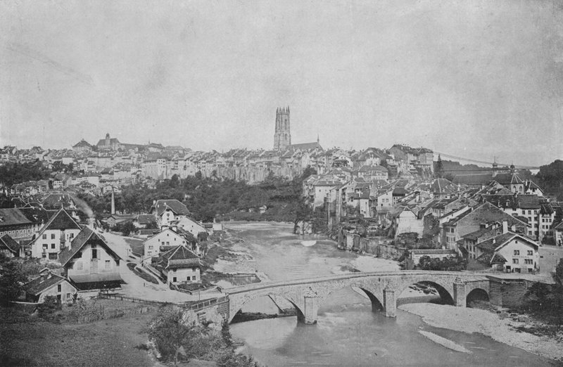 Fribourg (s/h-bilde) av Swiss Photographer
