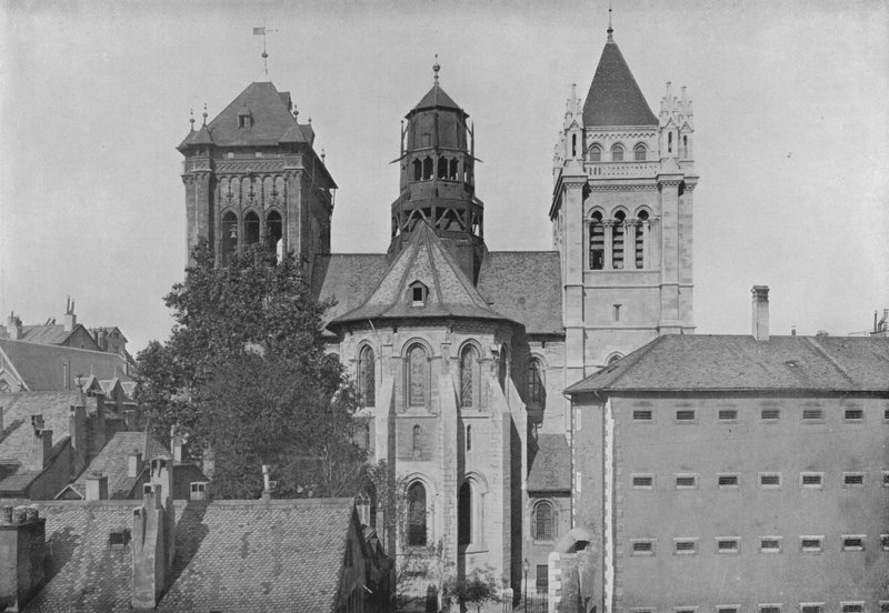Genève, tårnene i Saint-Pierre (s/hvitt bilde) av Swiss Photographer