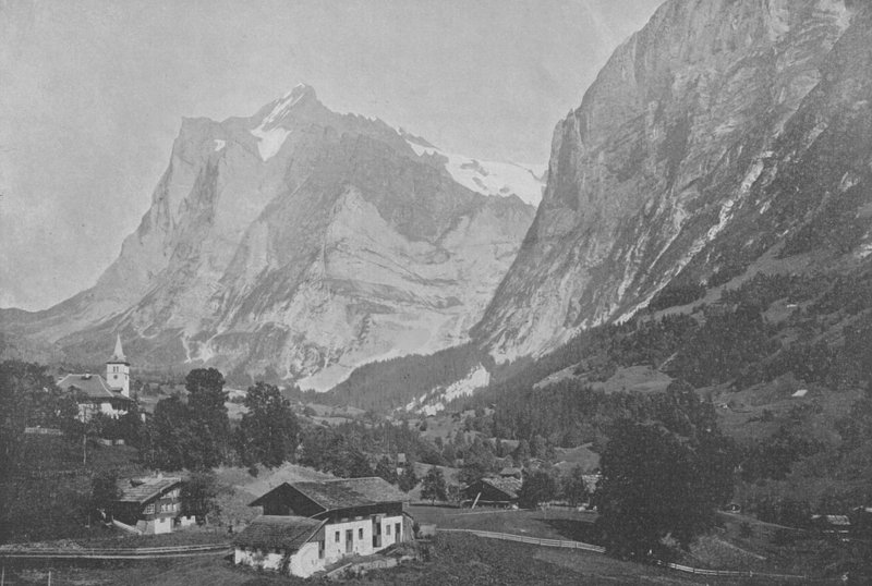 Grindelwald, Le Wetterhorn (s/hvitt bilde) av Swiss Photographer