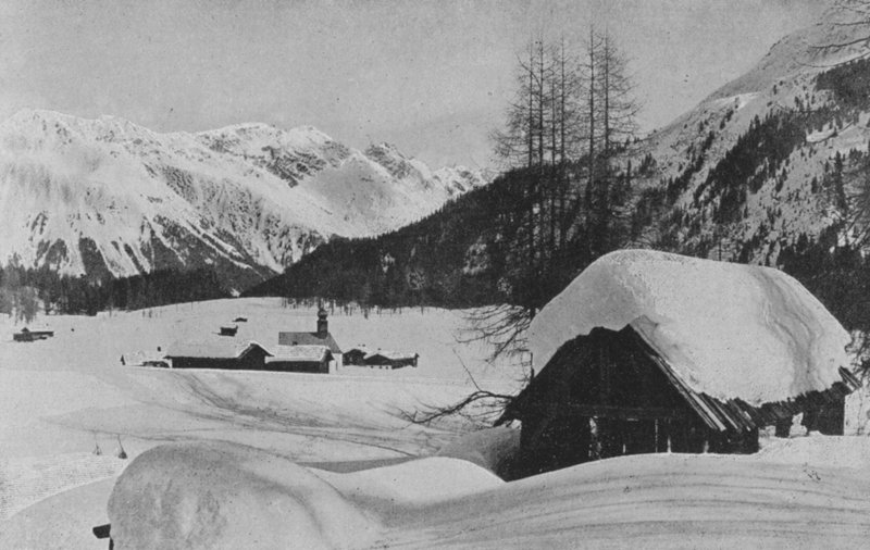 Laret Davos (s/hvitt bilde) av Swiss Photographer