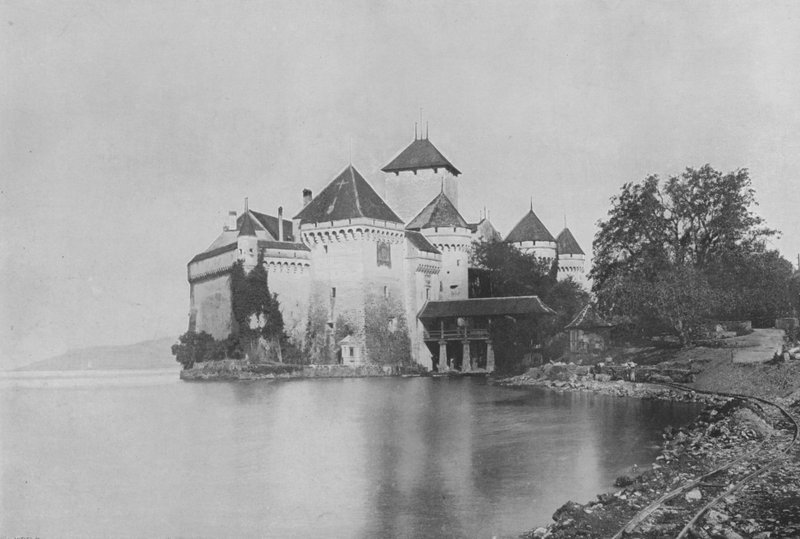 Chillon Castle (s/hvitt bilde) av Swiss Photographer