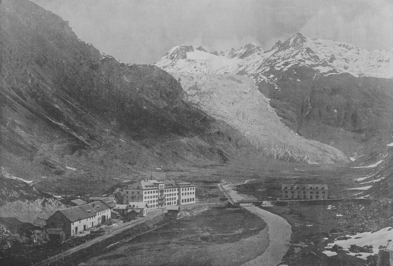Rhônebreen (s/hvitt bilde) av Swiss Photographer