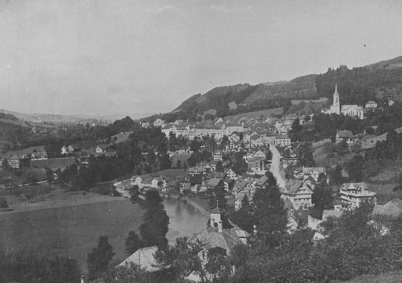 Lichtensteig, Toggenbourg, Canton de Saint-Gall (s/hvitt-bilde) av Swiss Photographer