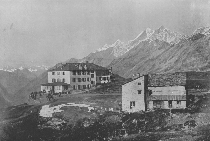 Ryffelberg et les Mischabel (s/hvitt bilde) av Swiss Photographer