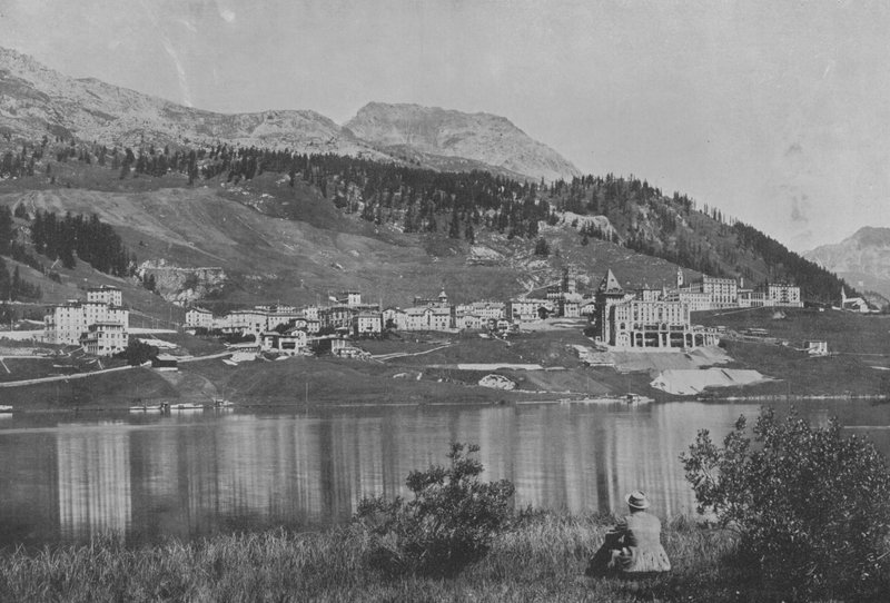 Saint-Moritz-Dorf (s/hvitt bilde) av Swiss Photographer