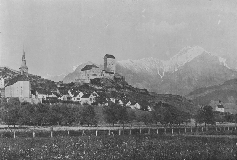 Sargans, Rhindalen (s/hvitt bilde) av Swiss Photographer