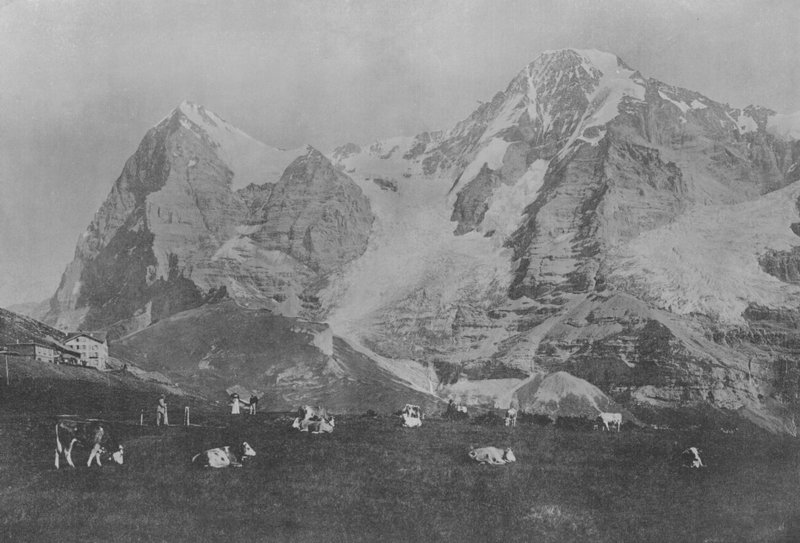 Wengernalp, Eiger et Monch (s/hvitt-bilde) av Swiss Photographer