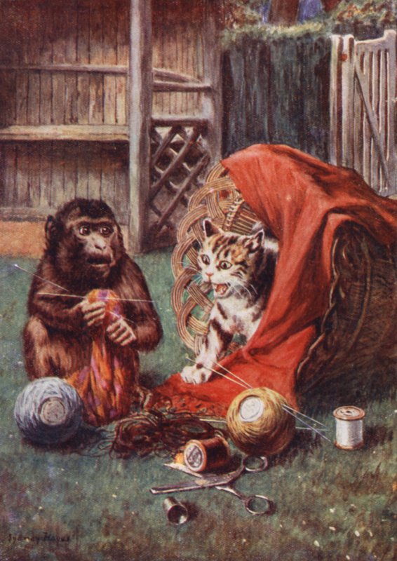 Rivals in Mischief (farge litho) av Sydney John Hayes