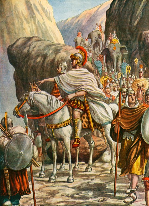 Hannibal krysser Alpene av Tancredi Scarpelli