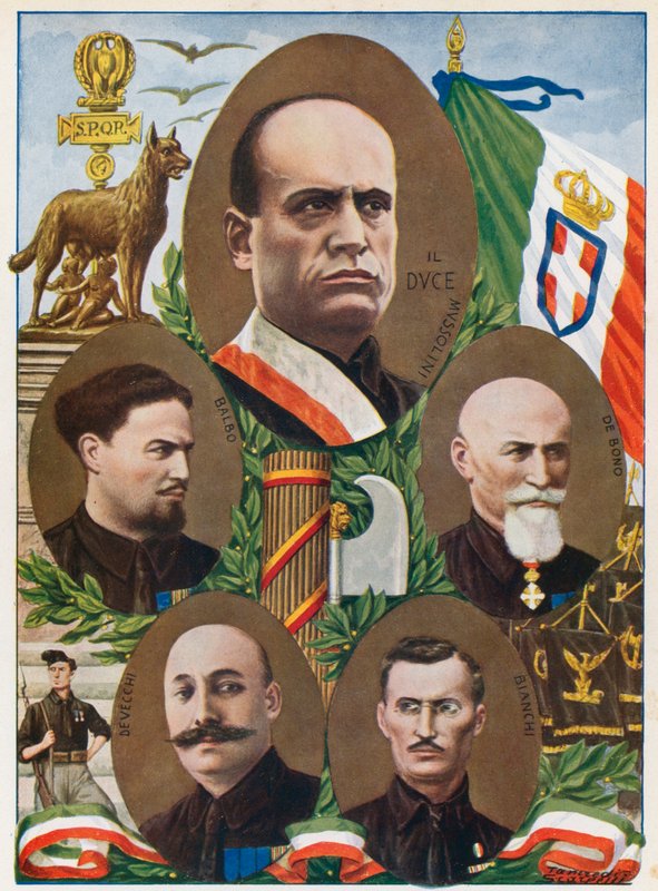 Il Duce og Quadrumvirate av Tancredi Scarpelli