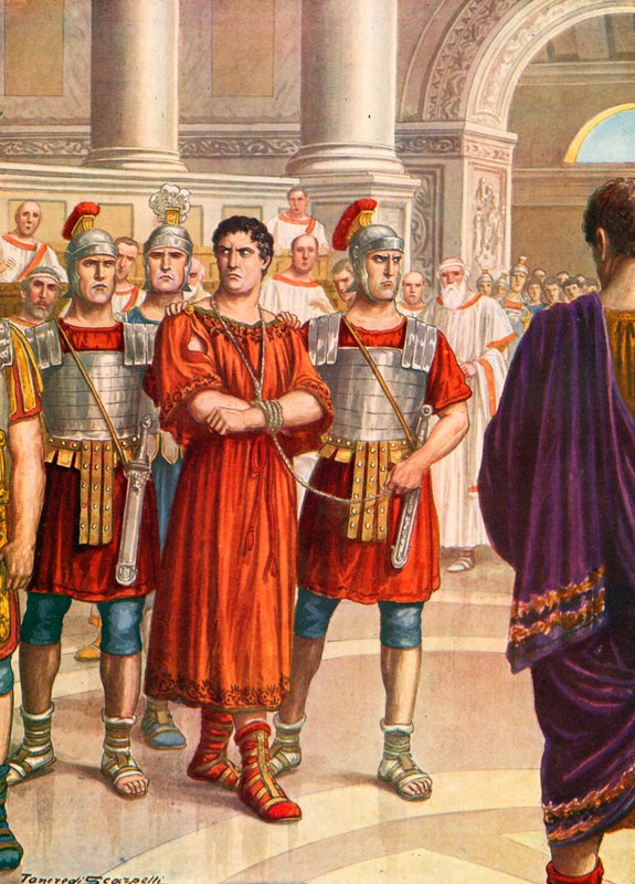 Sejanus under arrest i senatet av Tancredi Scarpelli