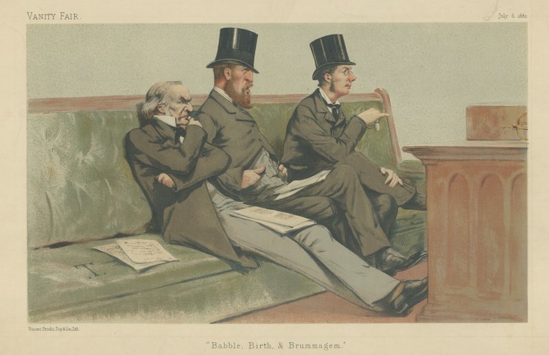 Treasury Bench, Gladstone, Hartington og Chamberlain av Theobald Chartran