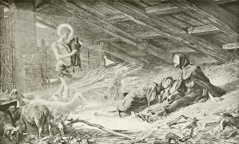 Visjonen til den hellige Frans (gravyr) av Theobald Chartran