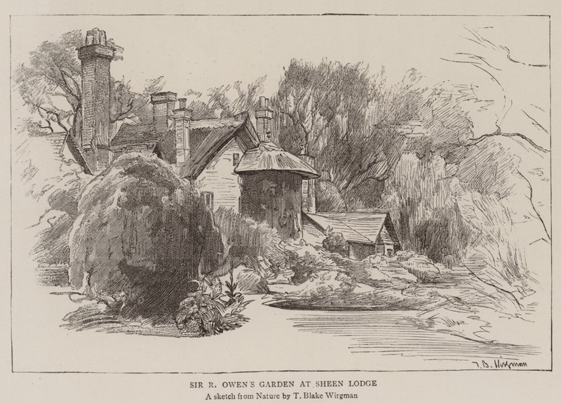 Sir R Owens hage på Sheen Lodge av Theodore Blake Wirgman