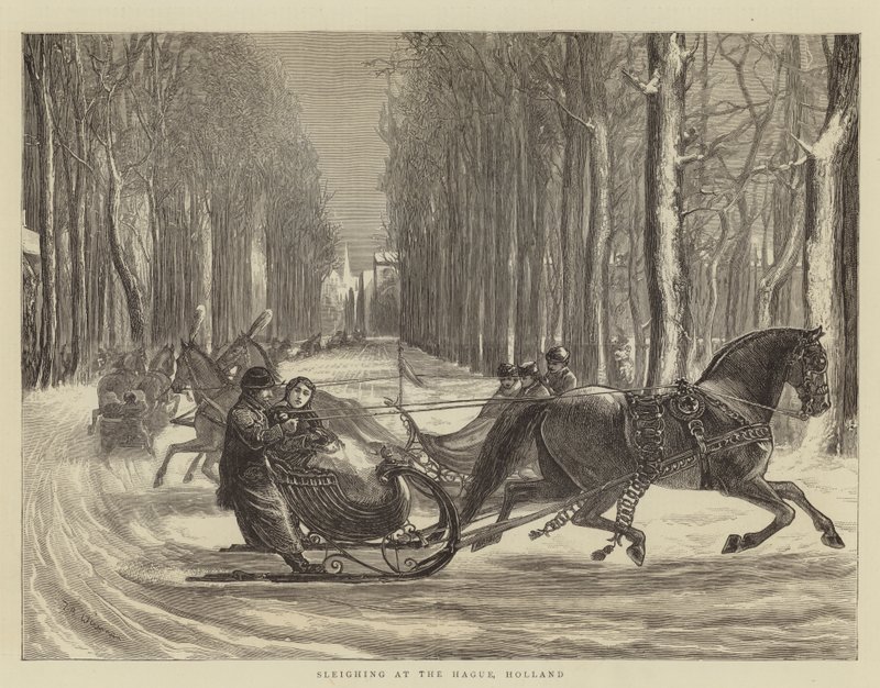 Kanefart i Haag, Holland av Theodore Blake Wirgman