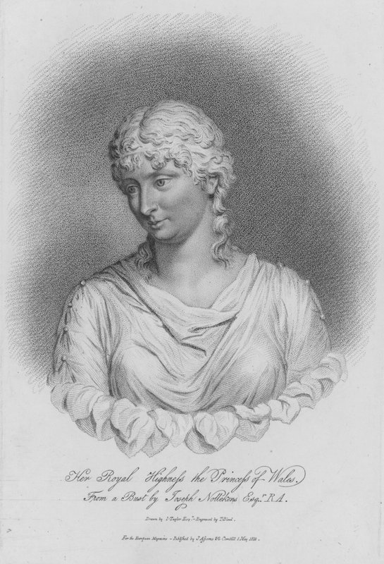 Dronning Caroline, konsort av kong George IV, da prinsesse av Wales av Thomas Blood