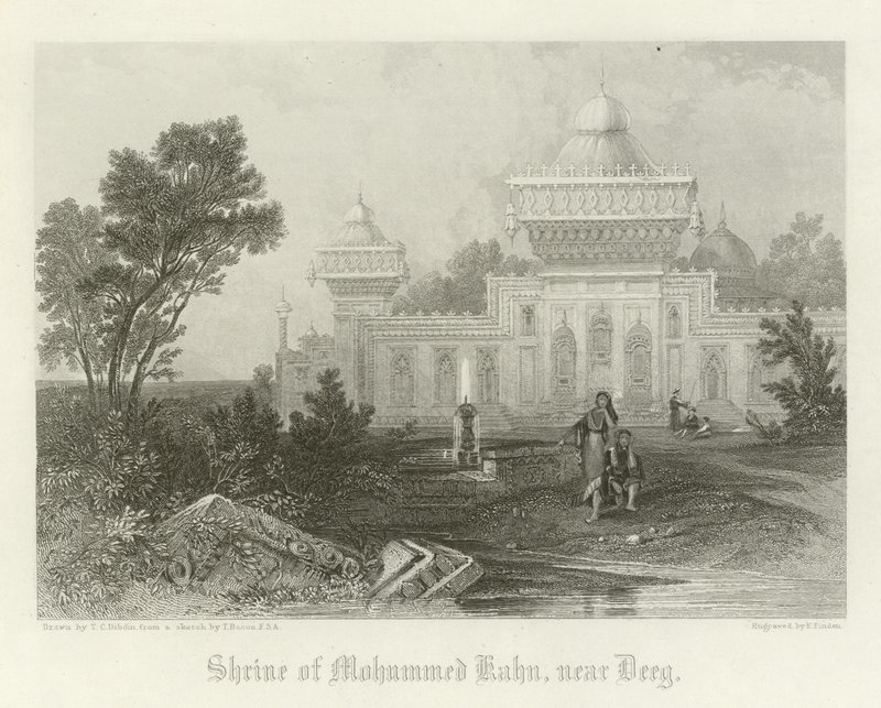 Helligdommen til Mohammed Khan, nær Deeg, India av Thomas Colman Dibdin