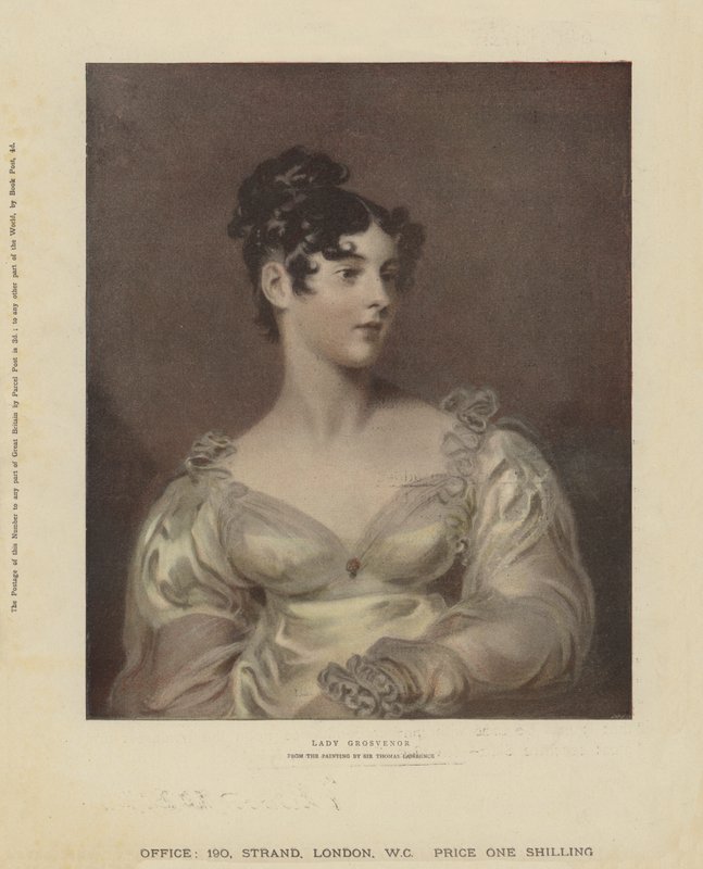 Lady Grosvenor (chromolitho) av Thomas Lawrence