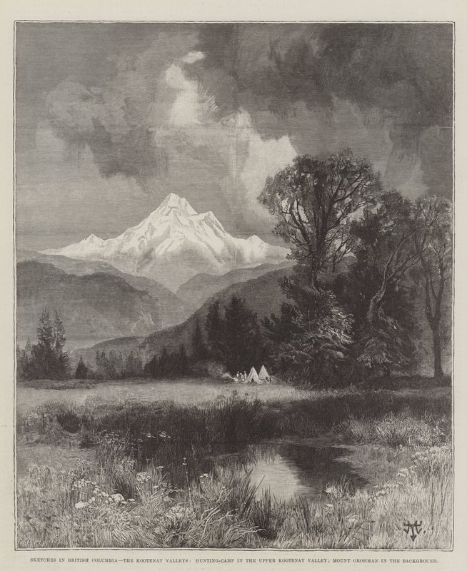 Skisser i British Columbia av Thomas Moran