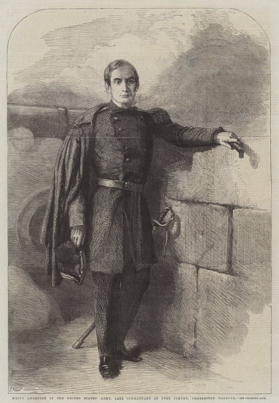 Major Anderson fra USAs hær, avdøde kommandant for Fort Sumter, Charleston Harbor av Thomas Nast