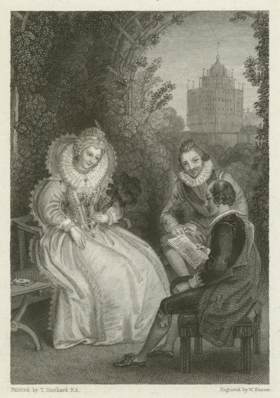 Shakespeares intervju med dronning Elizabeth av Thomas Stothard