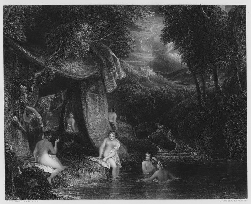 The Bathers, fra bildet i Vernon Gallery av Thomas Stothard
