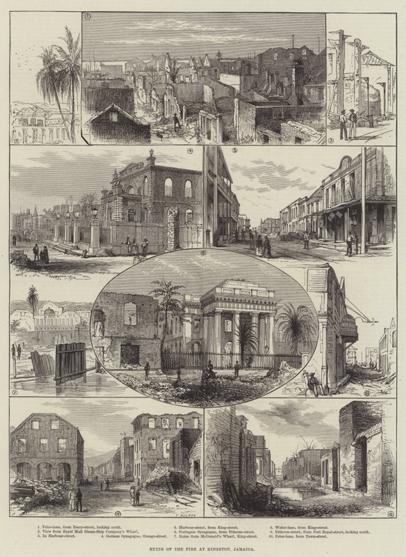 Ruins of the Fire i Kingston, Jamaica av Thomas Sulman